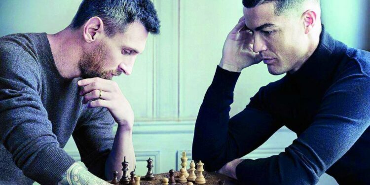 68 مليون إعجاب لمباراة الشطرنج بين رونالدو وميسي