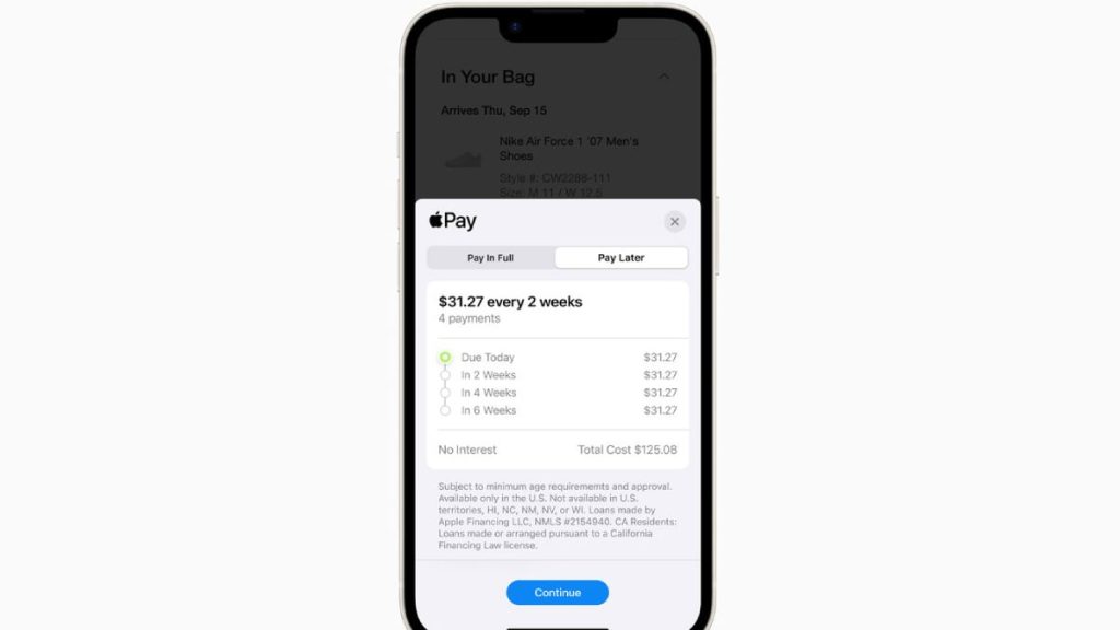 كيف تعمل Apple Pay Later 