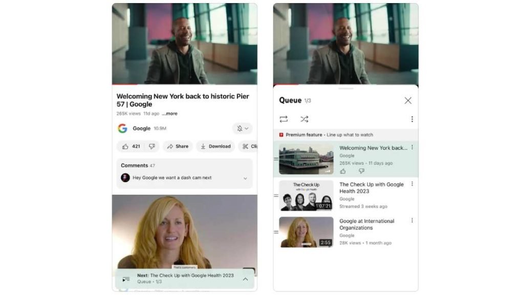  إضافة مقاطع الفيديو لقائمة الانتظار في يوتيوب بريميوم