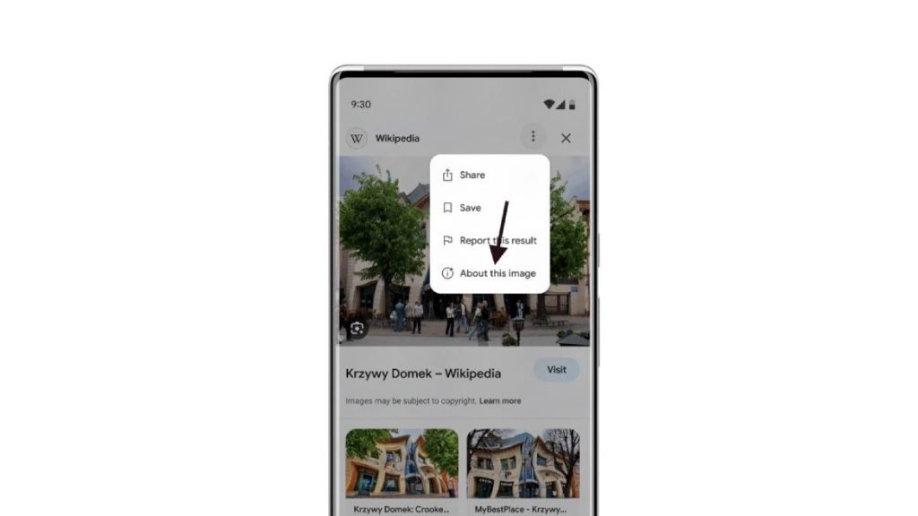 ميزة About this image في بحث جوجل 