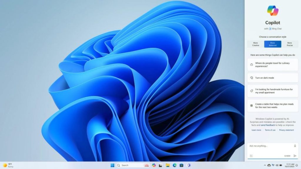تحديث 23h2 ويندوز 11: المساعد الذكي كوبايلوت Copilot 