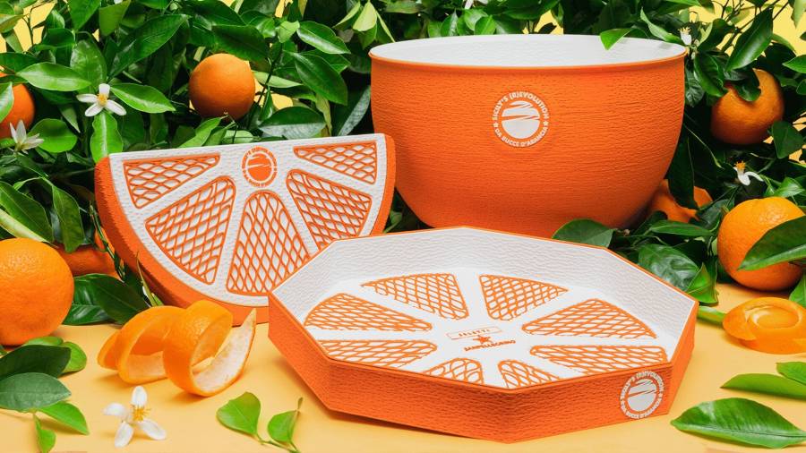 شركة إيطالية تصنع أثاثاً منزلياً من قشور الفاكهة