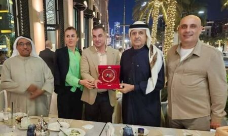 القرقاوي يكرم رئيس اللجنة الأولمبية السورية