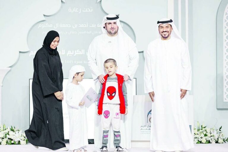 سعيد بن حمدان يكرّم الفائزين في مسابقة القرآن الكريم بنادي دبي لأصحاب الهمم