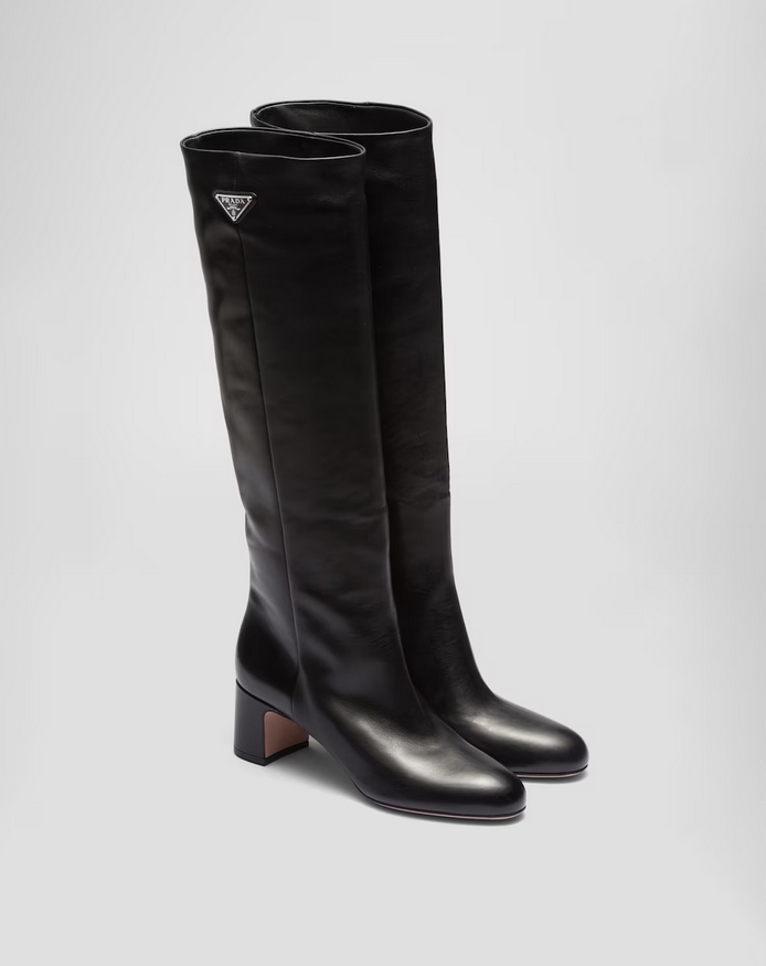 حذاء Leather Boots من Prada