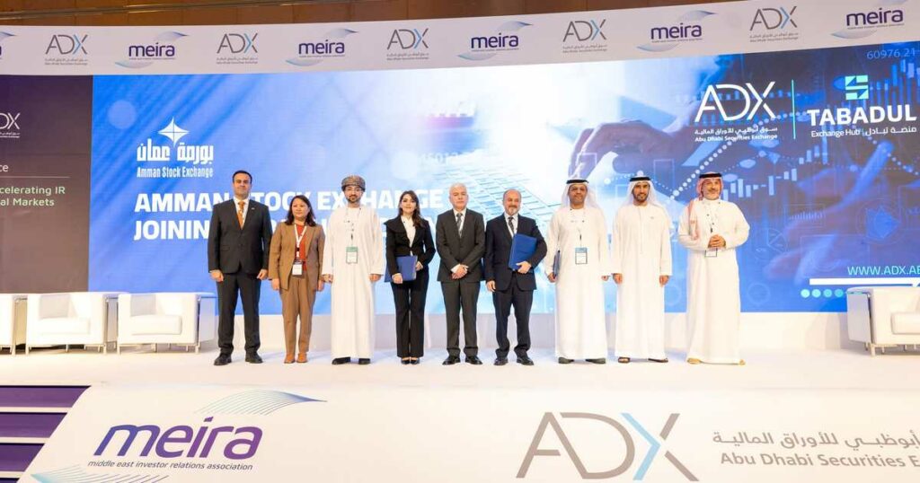 سوق أبوظبي للأوراق المالية يوقع اتفاقية ربط مع بورصة عمان