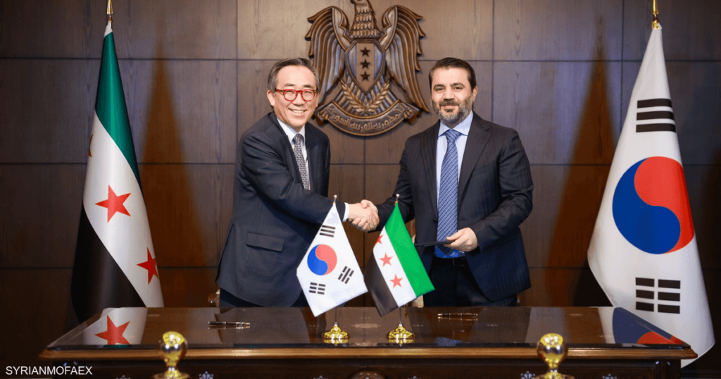 سوريا وكوريا الجنوبية تعلنان إقامة علاقات دبلوماسية