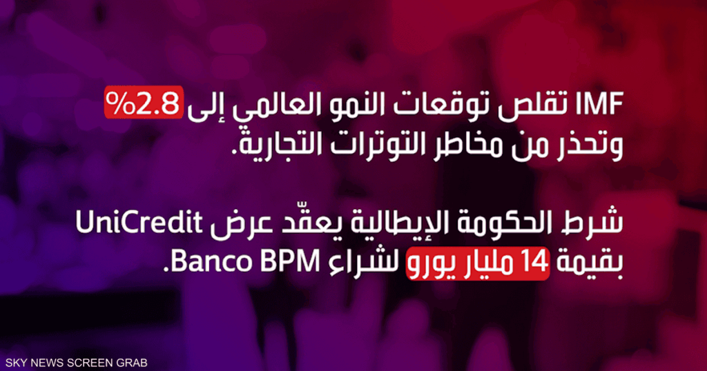 أبرز الأحداث الاقتصادية العالمية في الأسبوع الرابع من أبريل