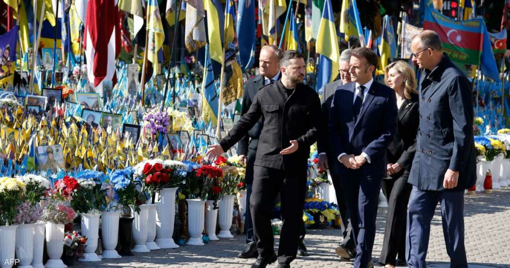 من كييف.. زعماء أوروبيون يدعون روسيا لوقف إطلاق النار