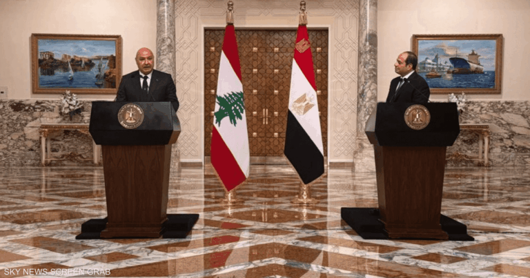 السيسي: مصر تواصل مساعيها لدفع إسرائيل نحو الانسحاب من لبنان