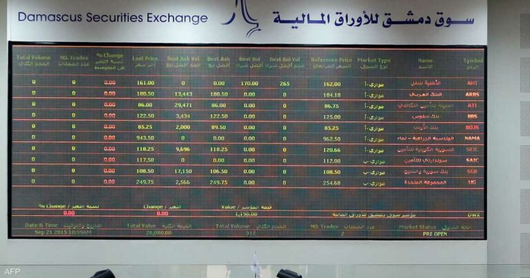 سوريا تعيد افتتاح سوق دمشق للأوراق المالية يوم 2 يونيو