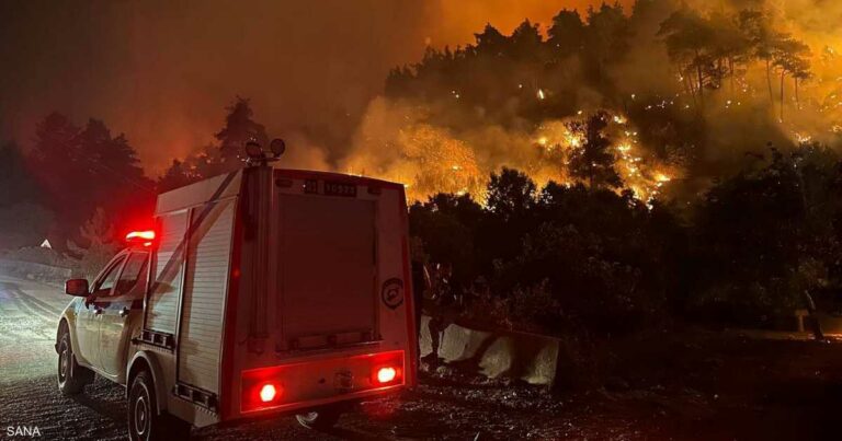 حرائق اللاذقية مستمرة..ووزير الطوارئ السوري يكشف حجم الخسائر