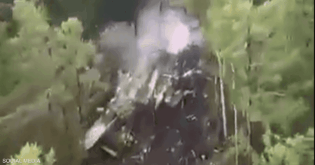 فيديو.. أولى اللقطات الجوية لحطام الطائرة الروسية المنكوبة