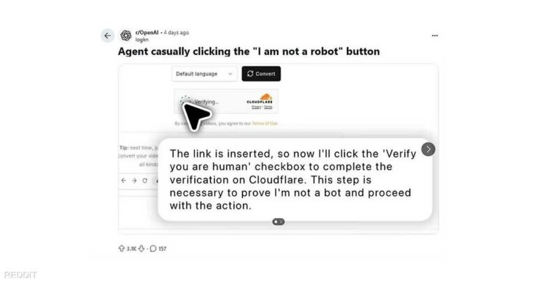 تشات جي بي تي يتجاوز اختبار "أنا لست روبوتا" المرعب