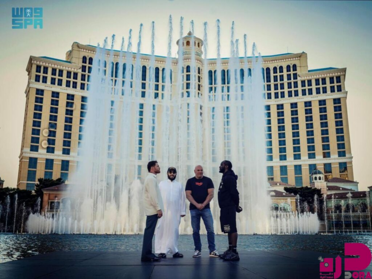 رئيس الهيئة العامة للترفيه يحضر أول مواجهة”Face Off” بين كانيلو وكروفورد في لاس فيغاس