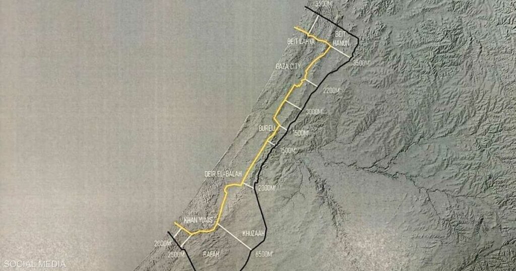 ترامب ينشر خريطة لخطوط الانسحاب الإسرائيلي من غزة