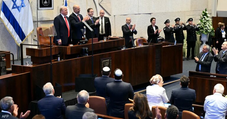 بطريقة غير عادية.. الكنيست الإسرائيلي يستقبل ترامب