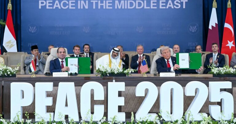 قادة أميركا ومصر وقطر وتركيا يوقعون على اتفاق غزة بشرم الشيخ