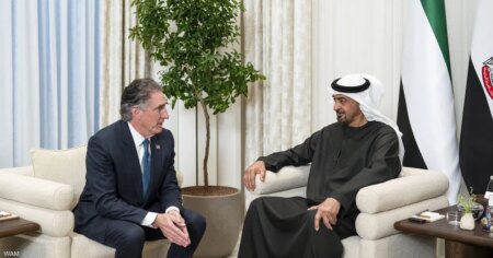 رئيس دولة الإمارات يستقبل رئيس المجلس الأميركي للطاقة