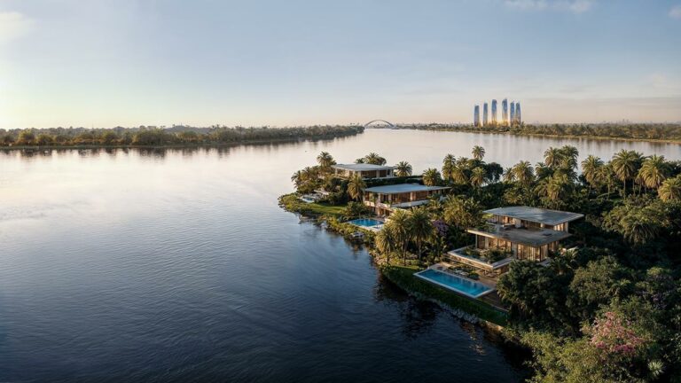 على ضفاف نهر النيل ” نيشنز أوف سكاي” تطلق الجزيرة الأولى من مشروع جريان نيشنز أوف سكاي بمساحة 92 فدانًا بغرب القاهرة