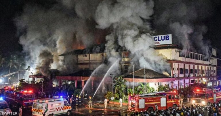 فيديو.. مقتل 23 شخصاجراء حريق بملهى ليلي في الهند