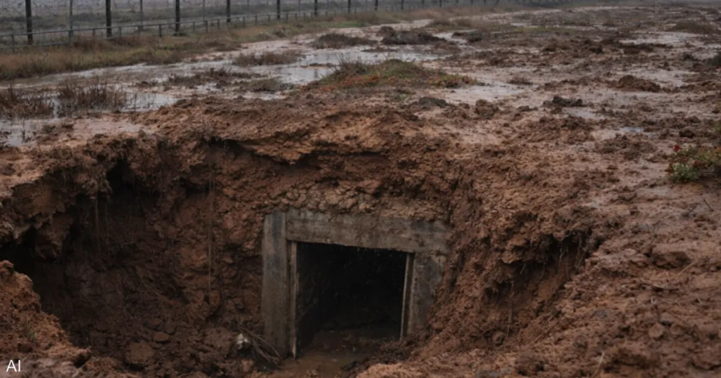 أمطار غزة تكشف نفقا لحماس قرب الحدود الإسرائيلية