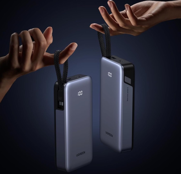 يوجرين باور بانك 45 واط 20000mAh مع كابل USB C مدمج