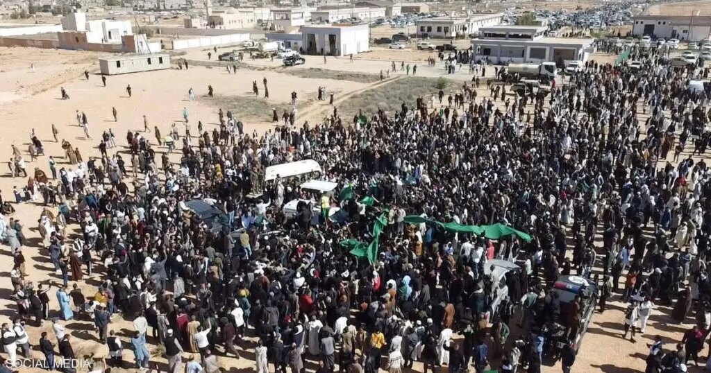 فيديو.. تشييع جثمان سيف الإسلام القذافي في بني وليد