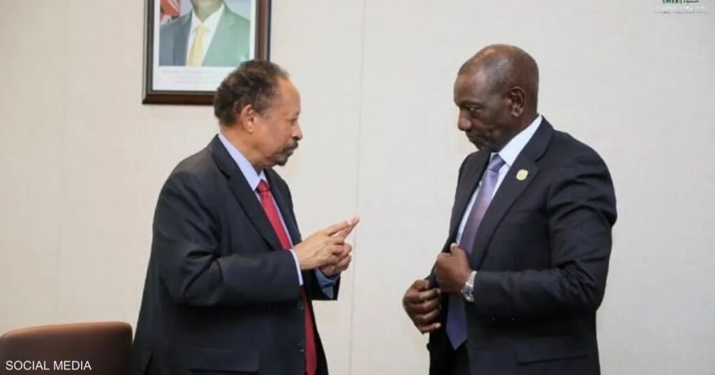خلال لقائه حمدوك.. رئيس كينيا يعلن دعم الرباعية لوقف الحرب