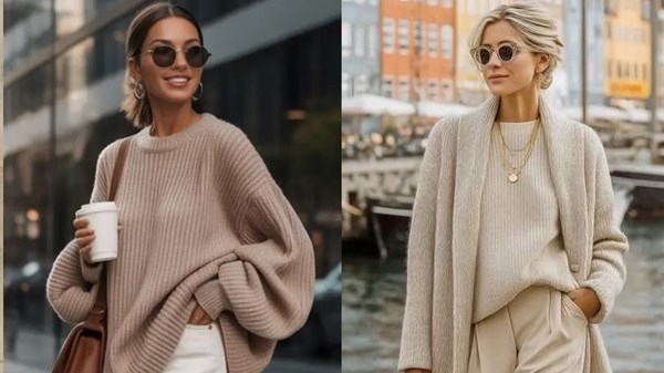 نسقي «السويتر» الفضفاض بأساليب أنيقة.. في الشتاء نسقي «السويتر» الفضفاض بأساليب أنيقة.. في الشتاء