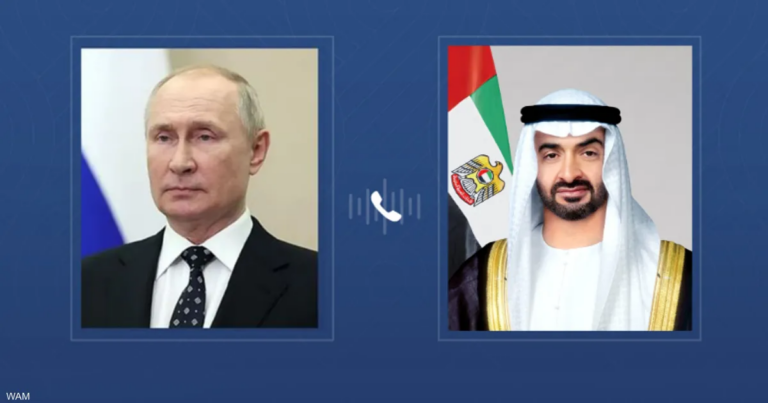 رئيس دولة الإمارات يبحث مع بوتين "الاعتداءت الإيرانية"