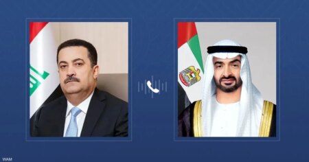 محمد بن زايد يبحث مع السوداني تطورات الأوضاع في المنطقة