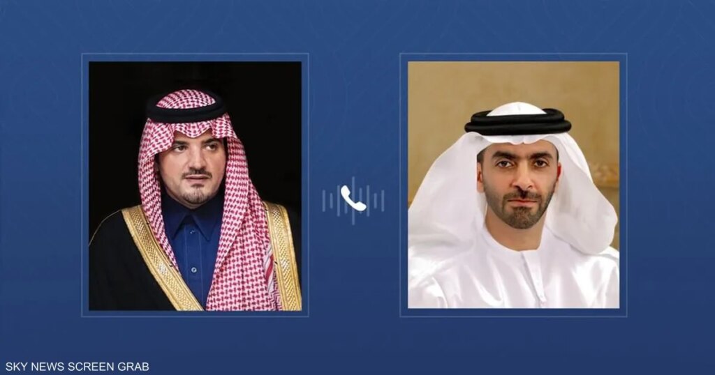 سيف بن زايد يتلقى اتصالا هاتفيا من الأمير عبد العزيز بن سعود