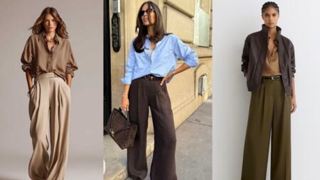 أناقة مريحة تواكب الموضة.. البنطال واسع الساق خيار مفضل