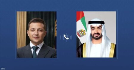 رئيس دولة الإمارات والرئيس الأوكراني يبحثان علاقات التعاون