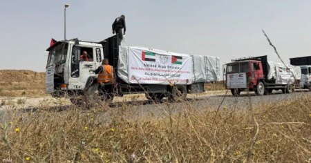 دعما لأطفال غزة.. دخول قافلة إماراتية محملة بكسوة العيد