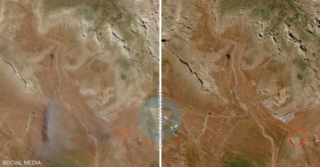 صور فضائية تكشف تدمير منصة صواريخ إيرانية في كرمنشاه