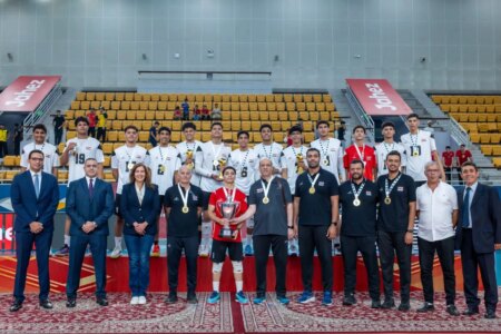 منتخب مصر للناشئين يتوج بلقب البطولة العربية للكرة الطائرة عقب فوزه على البحرين