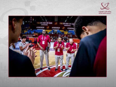 منتخب قطر للشباب يواجه نظيره الياباني غداً في بطولة آسيا لكرة السلة