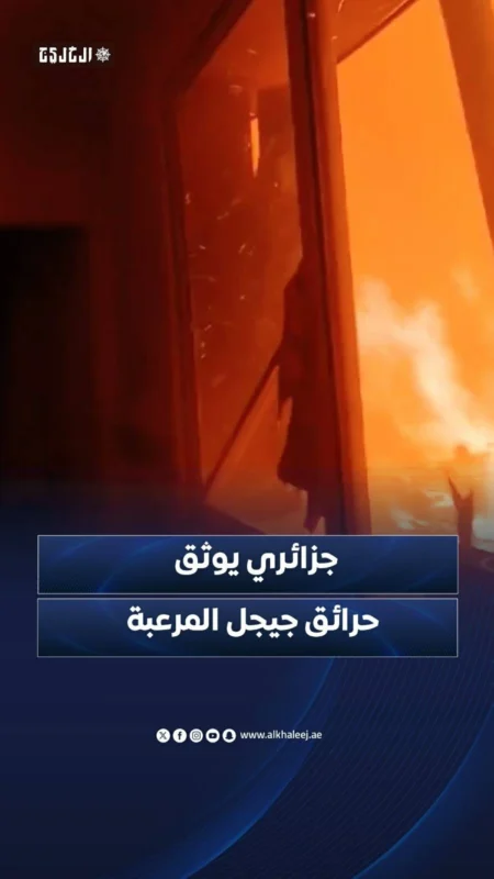 حرائق جيجل: مواطن جزائري يوثق لحظات الدعاء مع اقتراب النيران من منزله