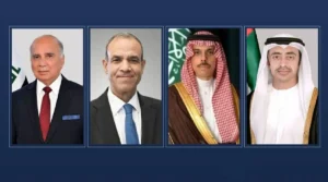 عبدالله بن زايد يبحث مع وزراء خارجية السعودية ومصر والعراق مستجدات الأوضاع الإقليمية