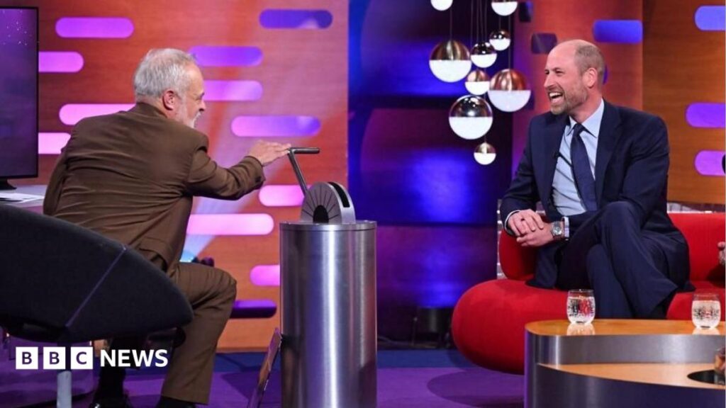 ذهول الجمهور بظهور مفاجئ للأمير ويليام في برنامج غراهام نورتون ذهول الجمهور بظهور مفاجئ للأمير ويليام في برنامج غراهام نورتون