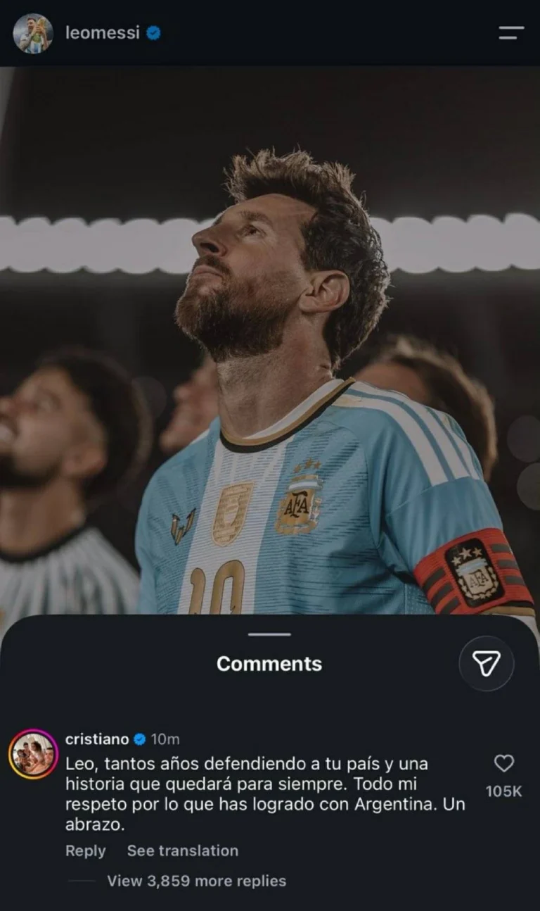 رونالدو يتفاعل مع صورة ميسي التاريخية بـ «إعجاب»