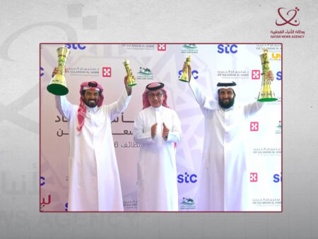 الهجن القطرية تتوج بكأسي اللقايا في كأس الاتحاد السعودي للهجن